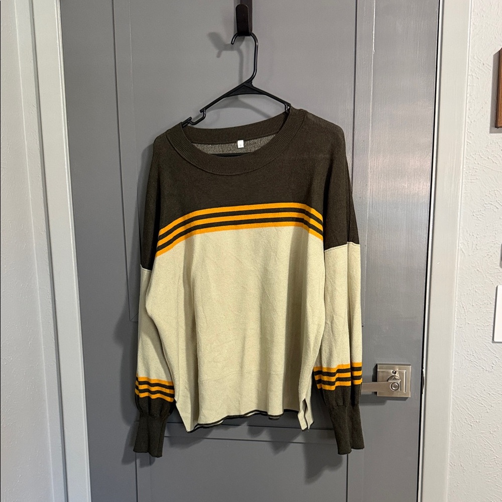 Stylish Green and Yellow Sweater